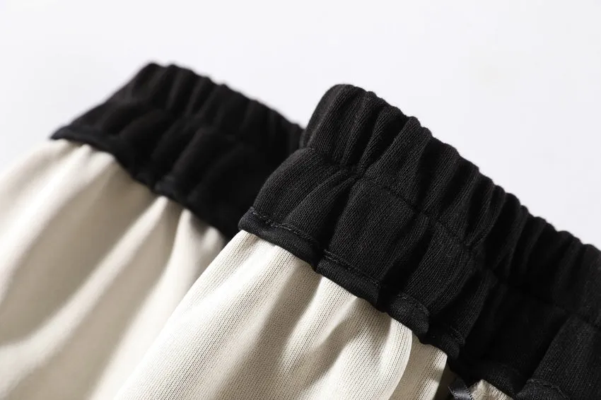 Solid Color Drawstring Waist Wide-leg Sweatpant Dream