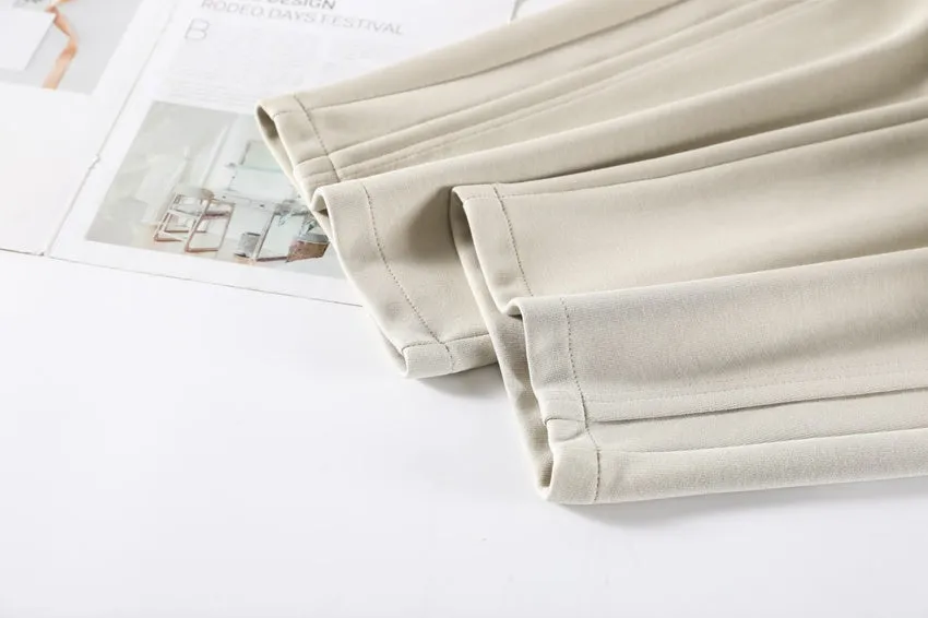 Solid Color Drawstring Waist Wide-leg Sweatpant Dream