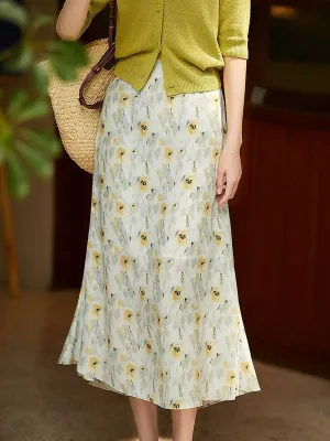 Sophie Vintage A-Line Printed Skirt