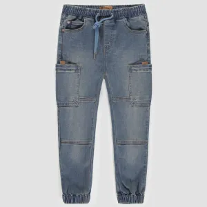 Souris Mini - Relax Fit Denim Jogger Pant - Blue Wash