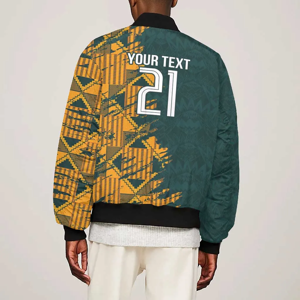 South Africa Rugby Custom Bomber Jacket Afro Springboks Mascot Sporty Version LT9