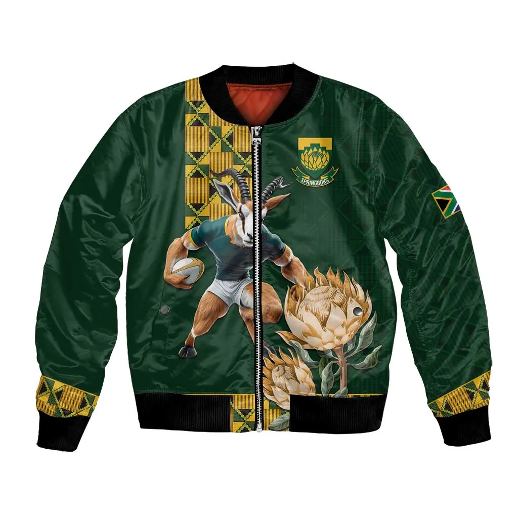 South Africa Rugby History World Champions Bomber Jacket Springboks Make History LT9