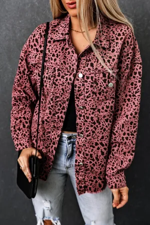 Spots Button Up Denim Shacket