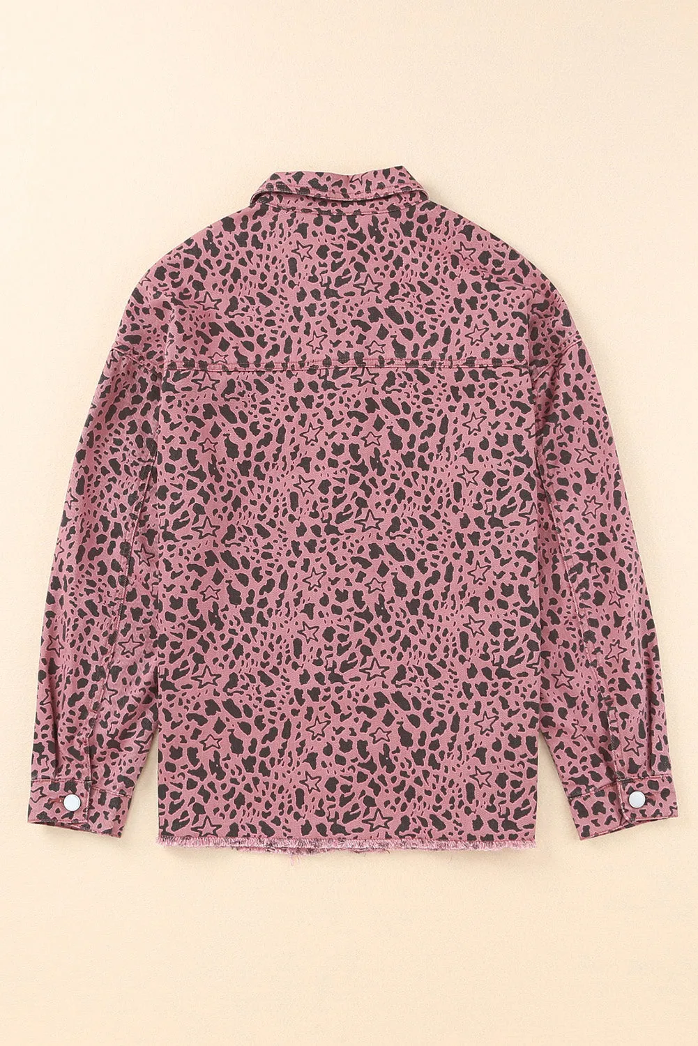 Spots Button Up Denim Shacket