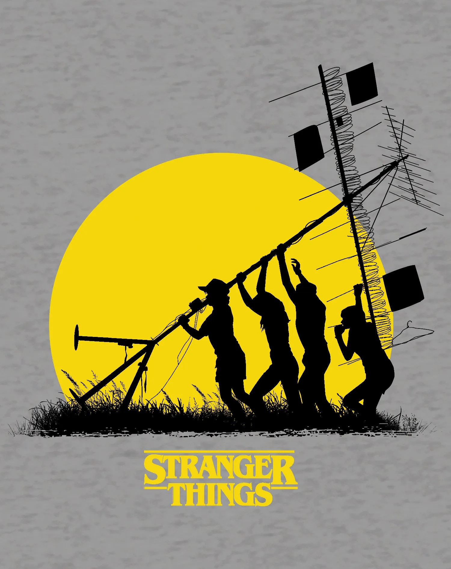 Stranger Things Stencil The Party Aerial Original Men's T-Shirt