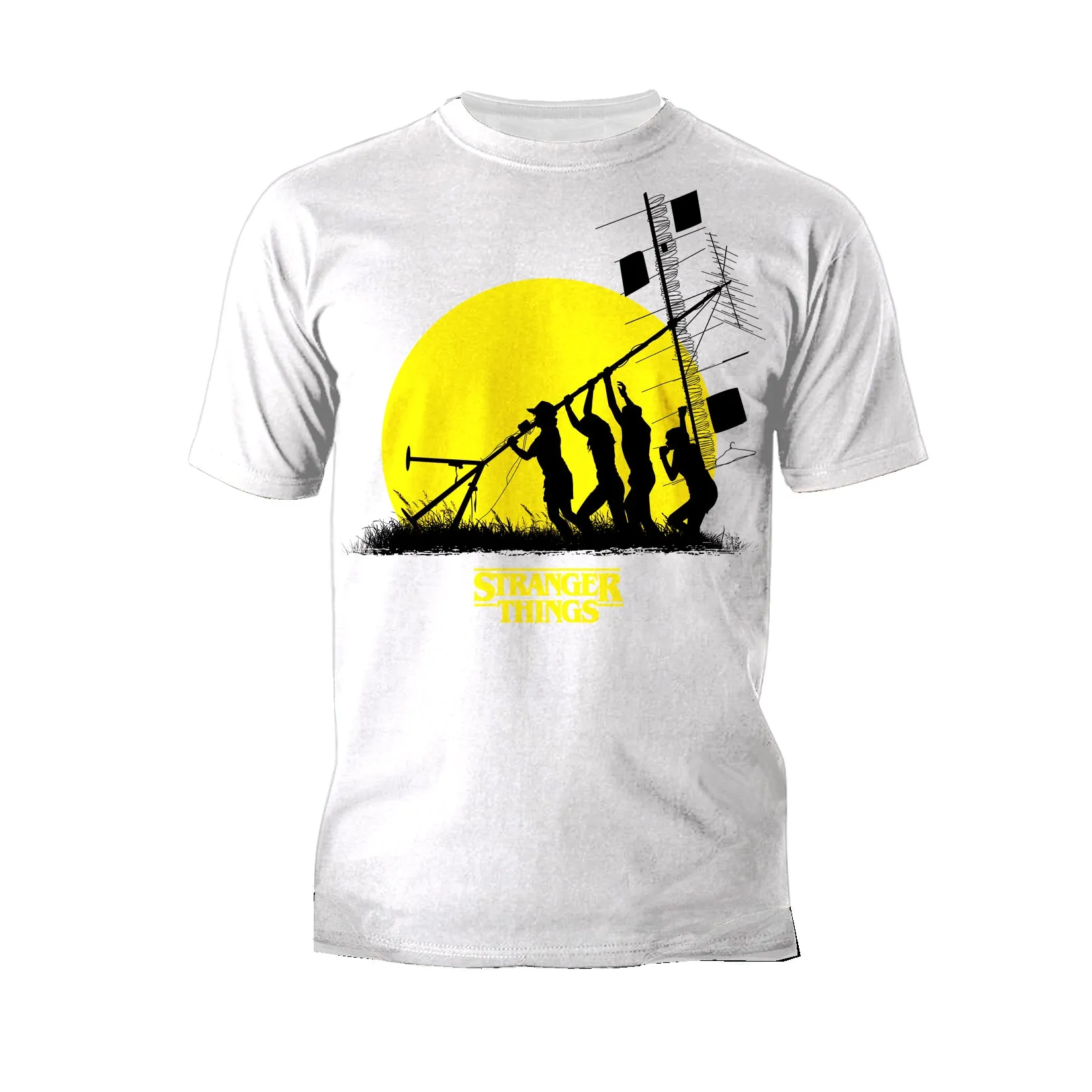 Stranger Things Stencil The Party Aerial Original Men's T-Shirt