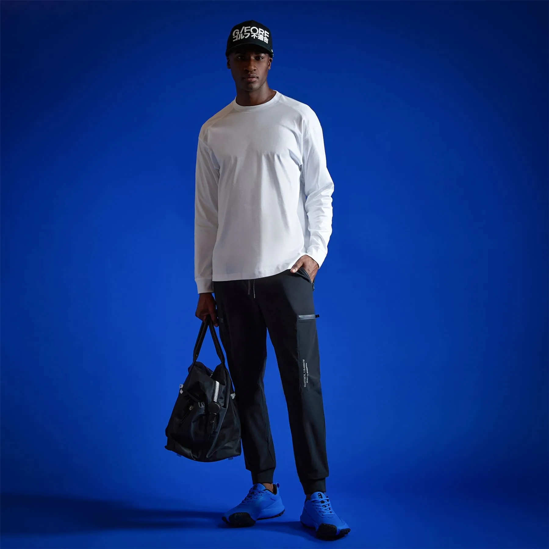Stretch Warp Knit Cargo Joggers Pants Onyx