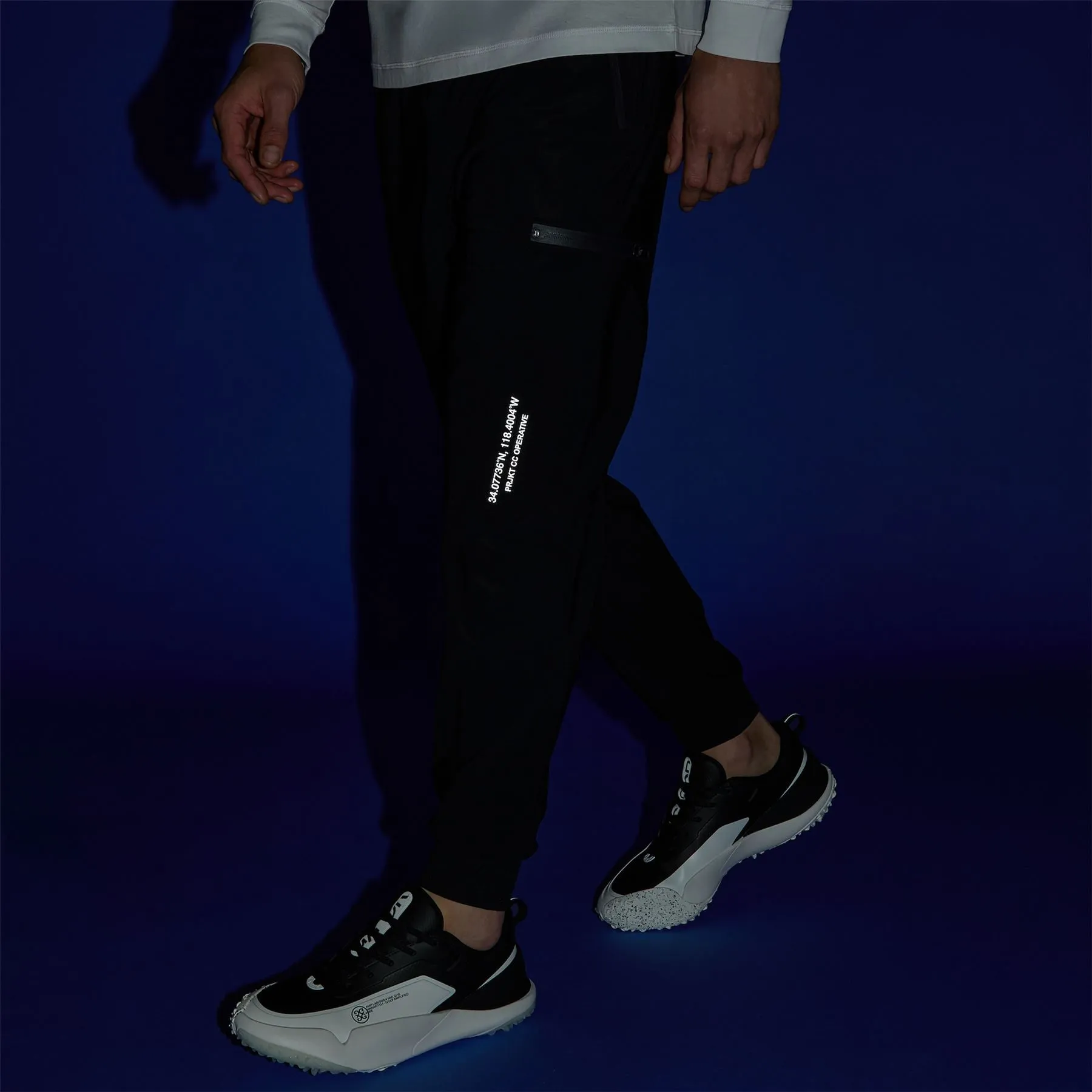 Stretch Warp Knit Cargo Joggers Pants Onyx