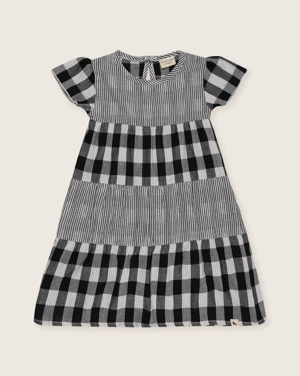 Stripe Check Tier Dress