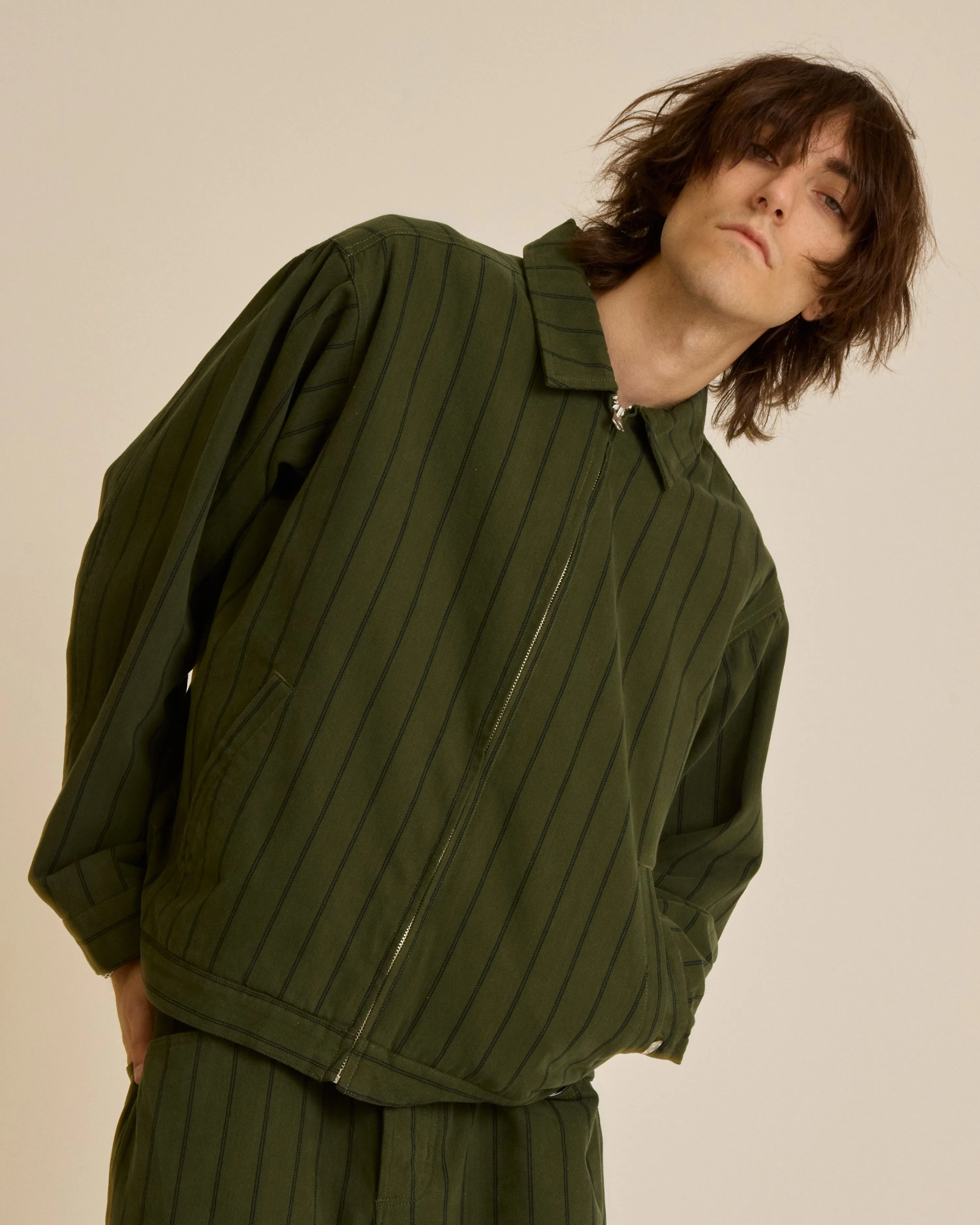 STRIPE ZIP JACKET