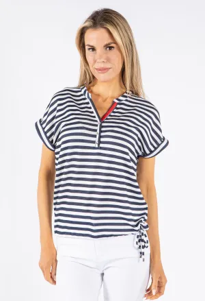 Stripped V-Neck Top