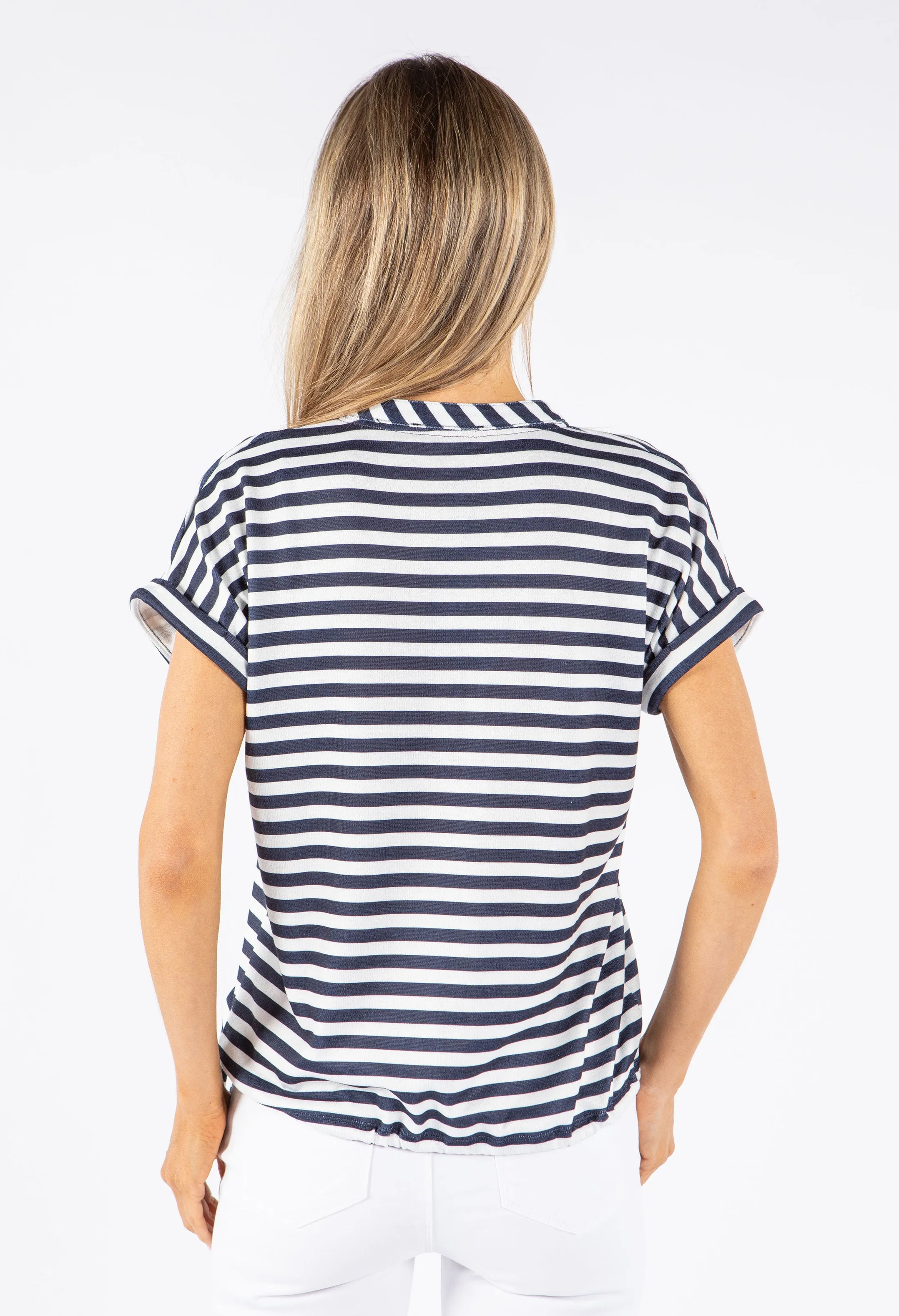 Stripped V-Neck Top