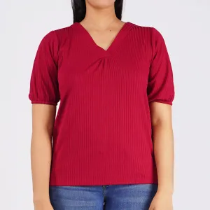 Stylistic Mr. Lee Ladies Basic Tees Regular Fit 143068-U (Red)