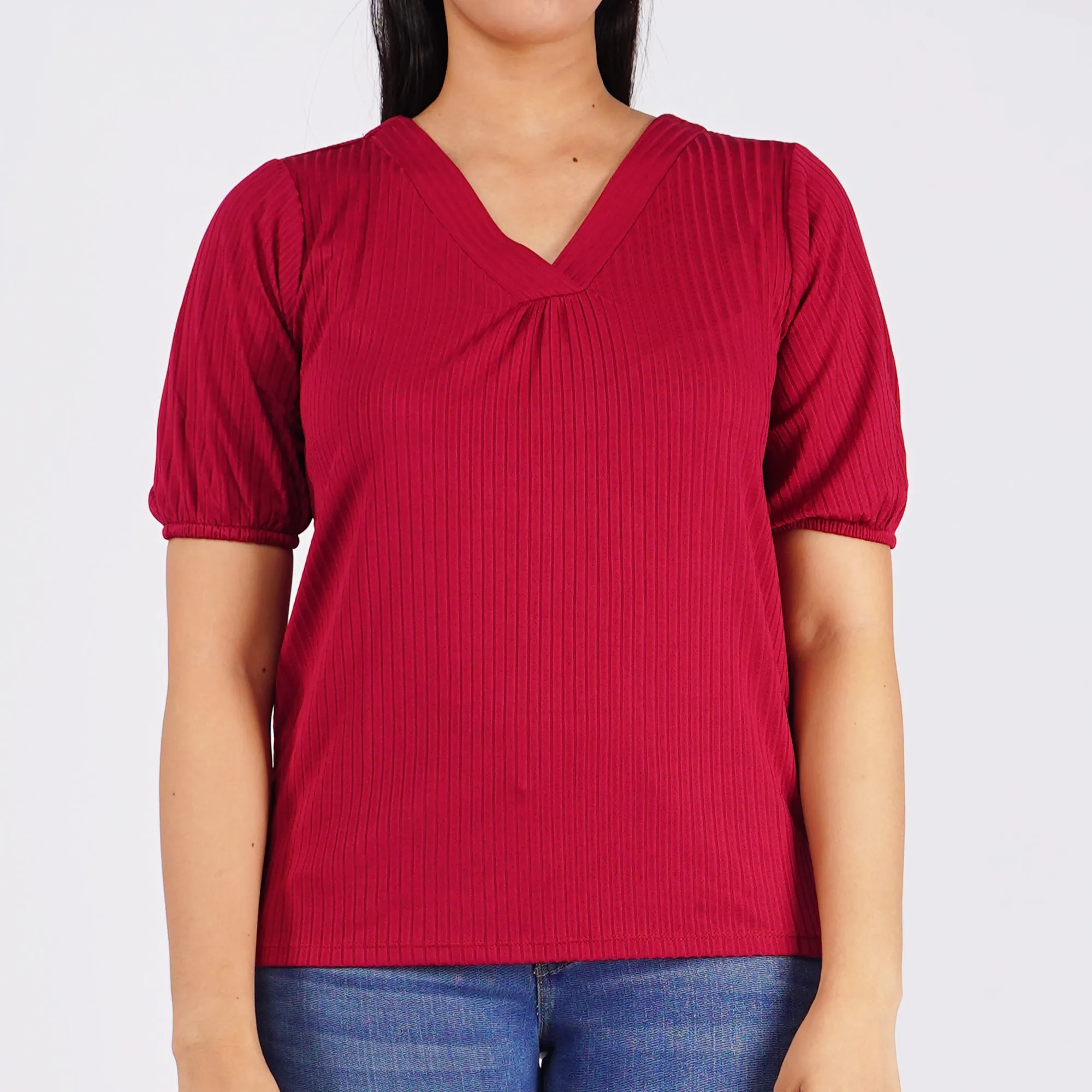 Stylistic Mr. Lee Ladies Basic Tees Regular Fit 143068-U (Red)
