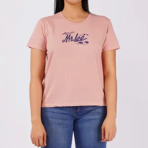 Stylistic Mr. Lee Ladies Basic Tees Trendy Fashion High Quality Apparel Comfortable Casual Tops for Women Boxy Fit 152422-U (Pink)