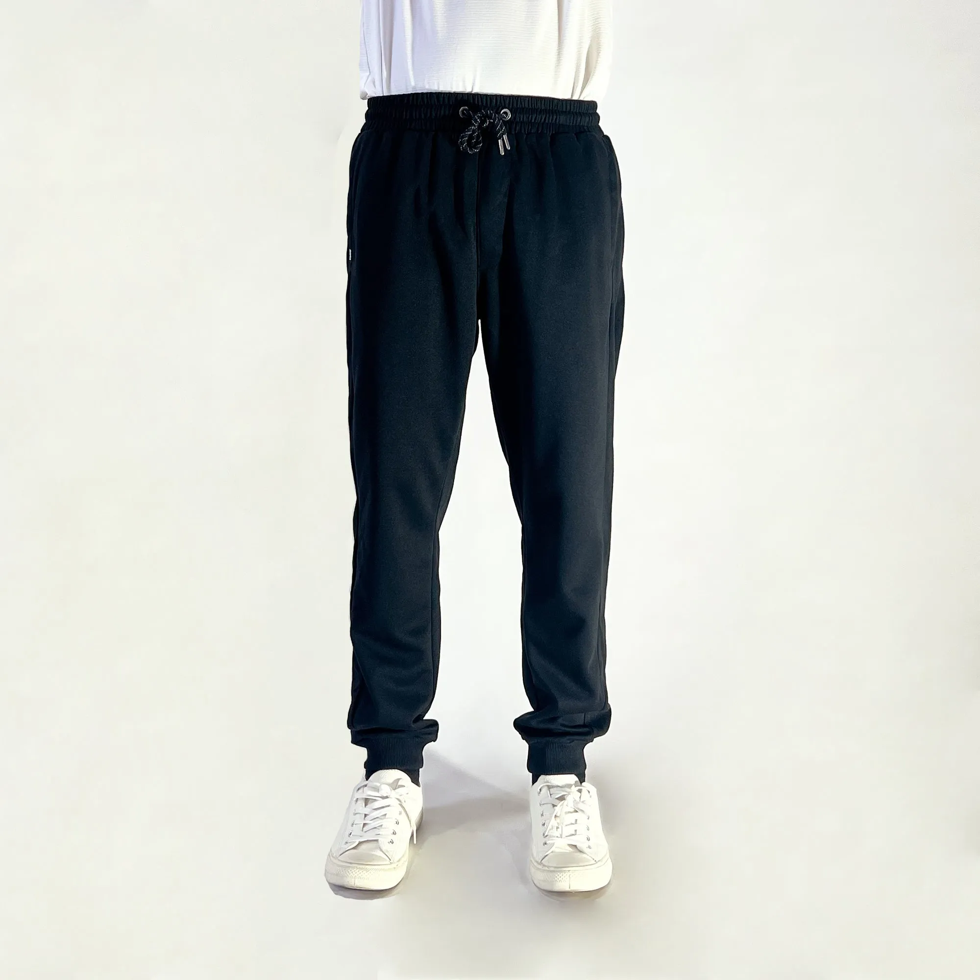 Stylistic Mr. Lee Men's Basic Non-Denim Jogger Pants Mid Waist 171860 (Black)