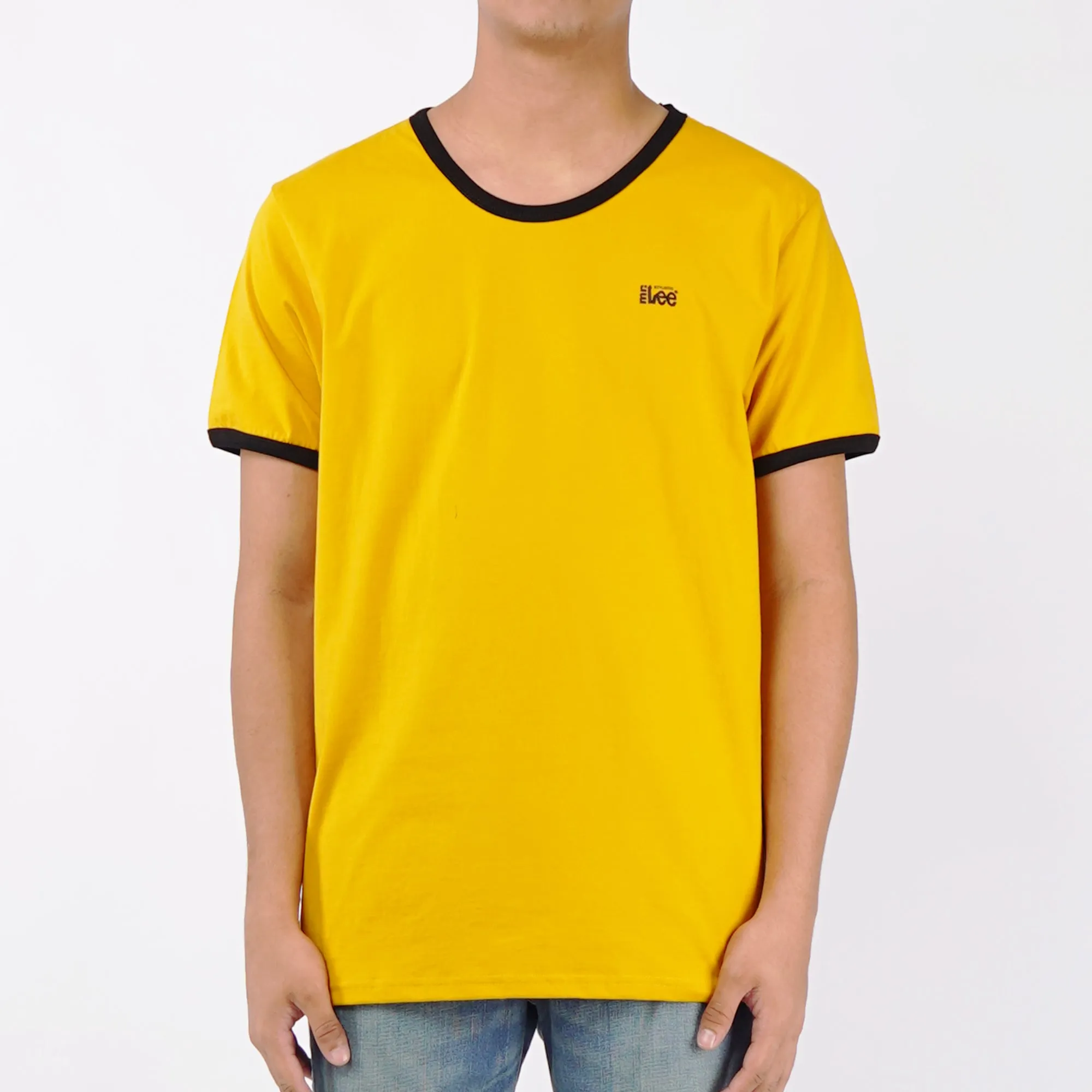Stylistic Mr. Lee Men's Basic Tees Semi body Fit 150472-U (Yellow Gold)