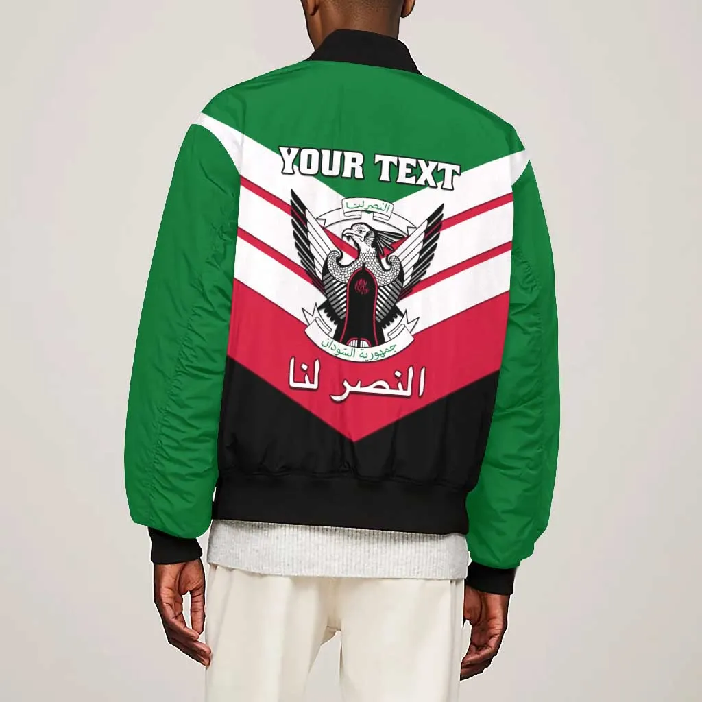 Sudan Independence Day Bomber Jacket with Sudanese Secretary Bird LT01