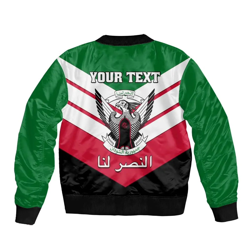 Sudan Independence Day Bomber Jacket with Sudanese Secretary Bird LT01