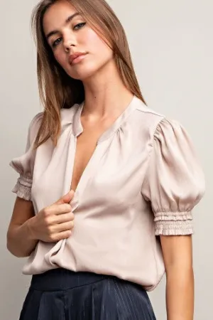 Sunday Best V Neck Ruffle Sleeve Top