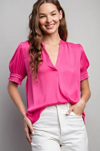 Sunday Best V Neck Ruffle Sleeve Top