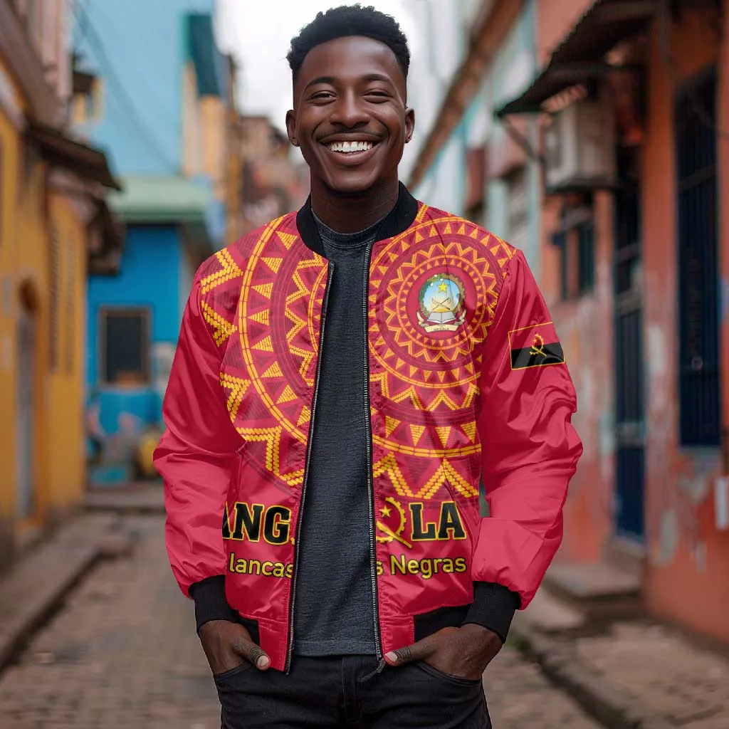 Support Palancas Negras - Red Angola Football Bomber Jacket LT01