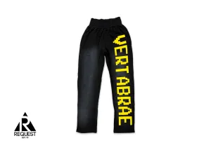 Sweatpants " Washed Black/Yellow”