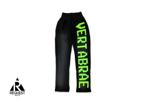 Sweatpants "Washed Black/Neon Green”