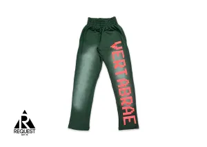Sweatpants "Washed Green/Red"