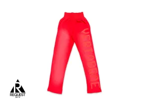 Sweatpants "Washed Red/Red"