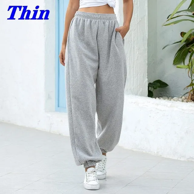 Sweatpants Women Baggy Pants Women Gray Spring Wide Leg Sweat Pants Oversized Joggers Streetwear High Waisted Trousers Women