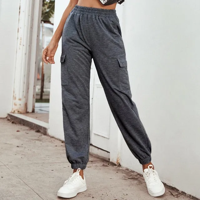Sweatpants Women Baggy Pants Women Gray Spring Wide Leg Sweat Pants Oversized Joggers Streetwear High Waisted Trousers Women