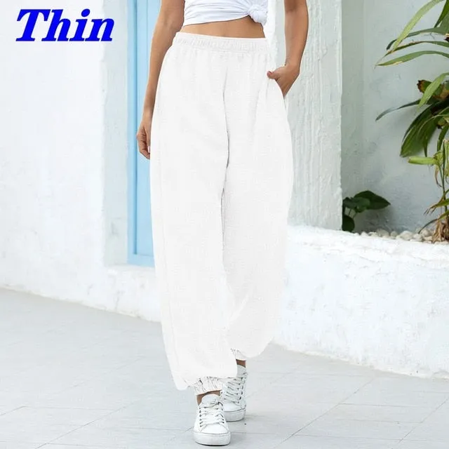 Sweatpants Women Baggy Pants Women Gray Spring Wide Leg Sweat Pants Oversized Joggers Streetwear High Waisted Trousers Women