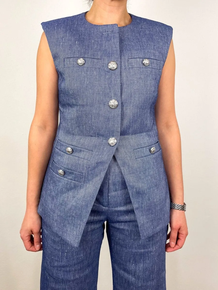 Tamara Vest in Blue Melange