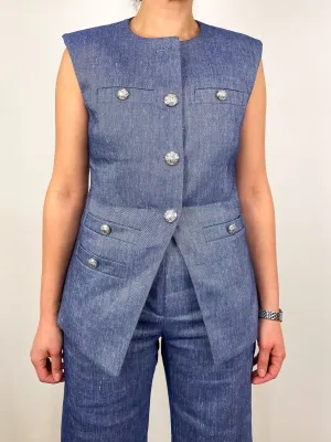 Tamara Vest in Blue Melange
