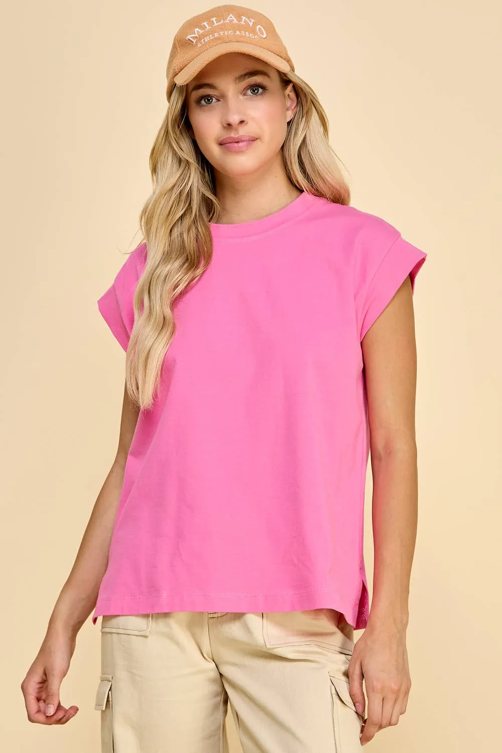 Tammy Solid Short Sleeve Top