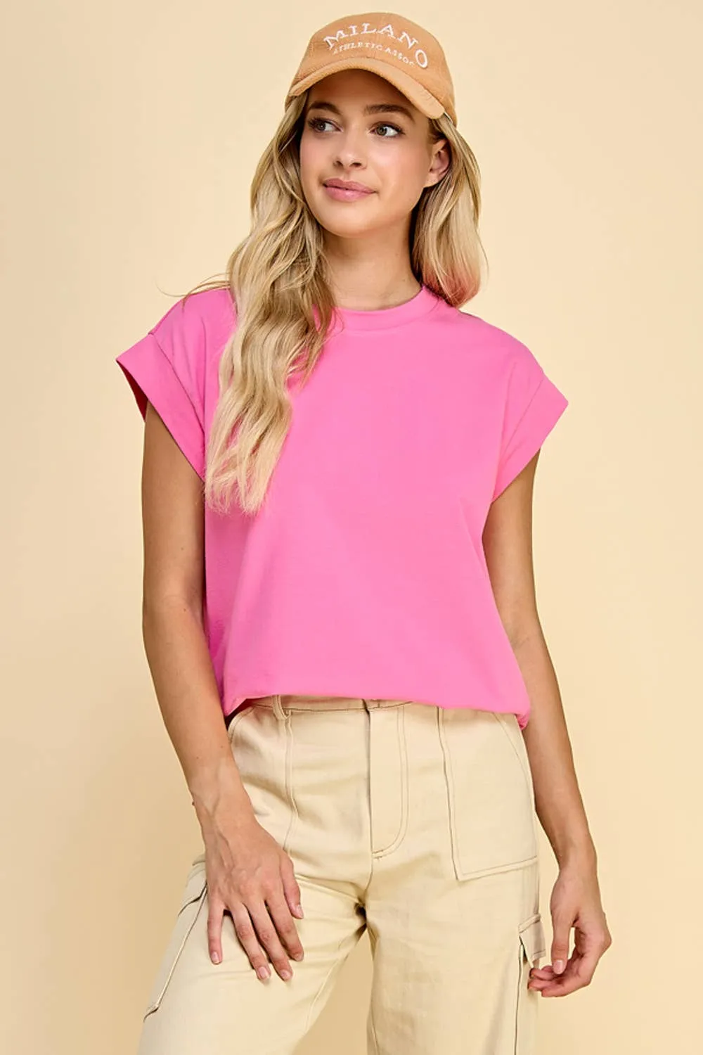 Tammy Solid Short Sleeve Top