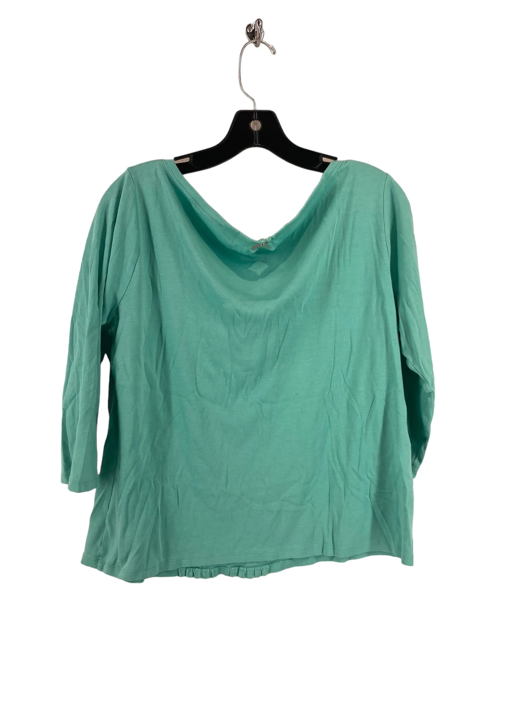 Teal Top 3/4 Sleeve Basic Talbots, Size L