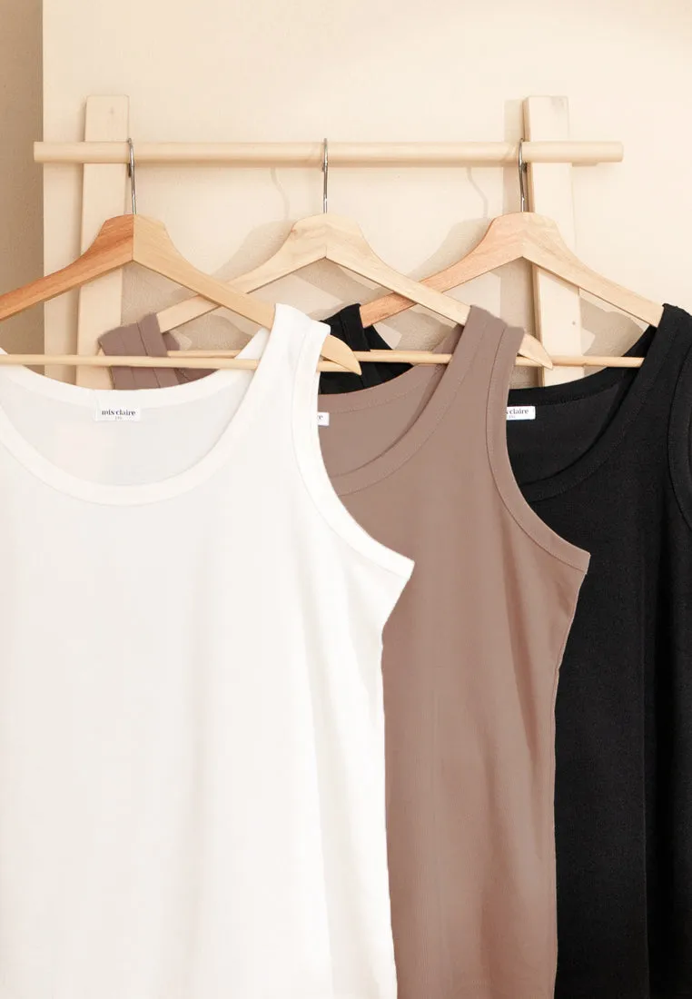 Teddy Basic Ribbed Tank Top