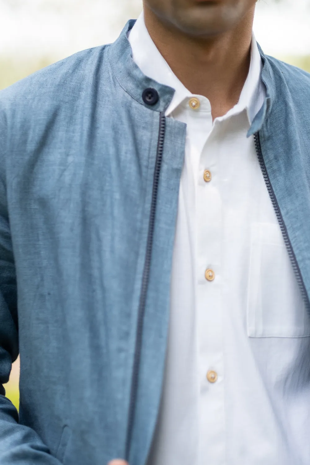 The Linen Bomber Jacket