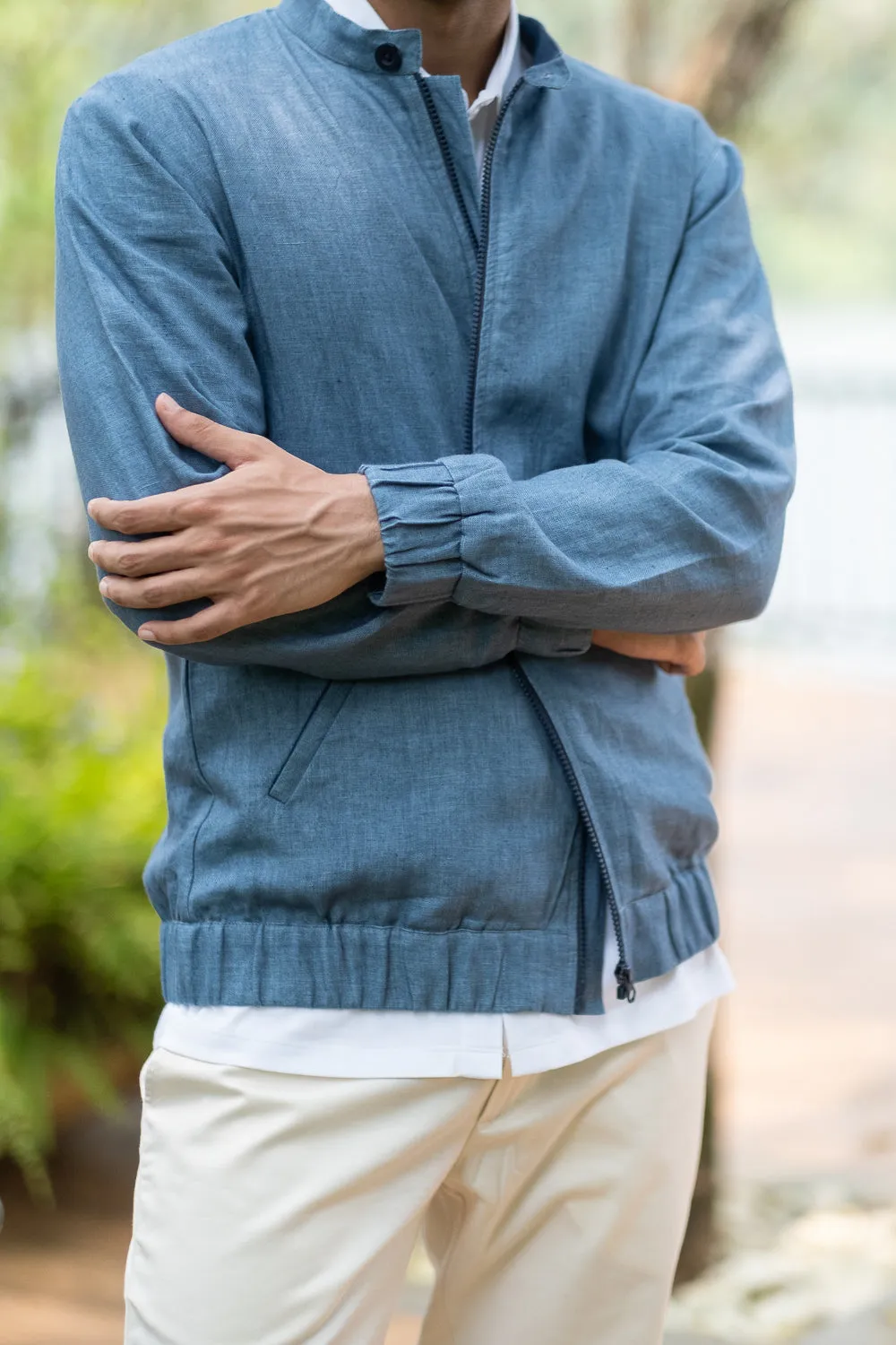 The Linen Bomber Jacket