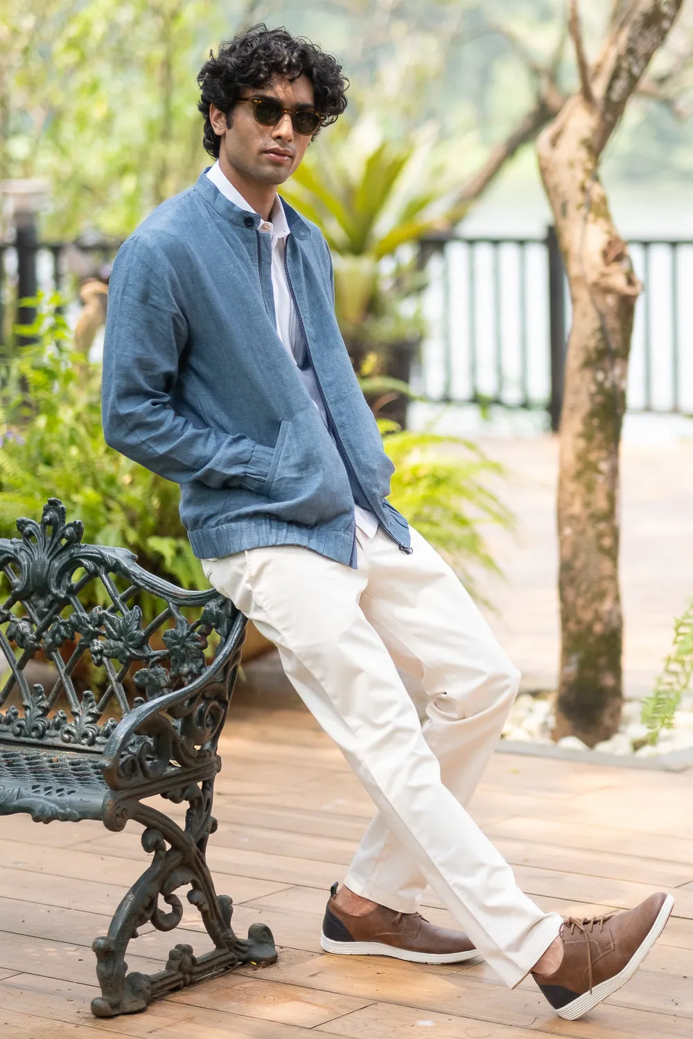 The Linen Bomber Jacket