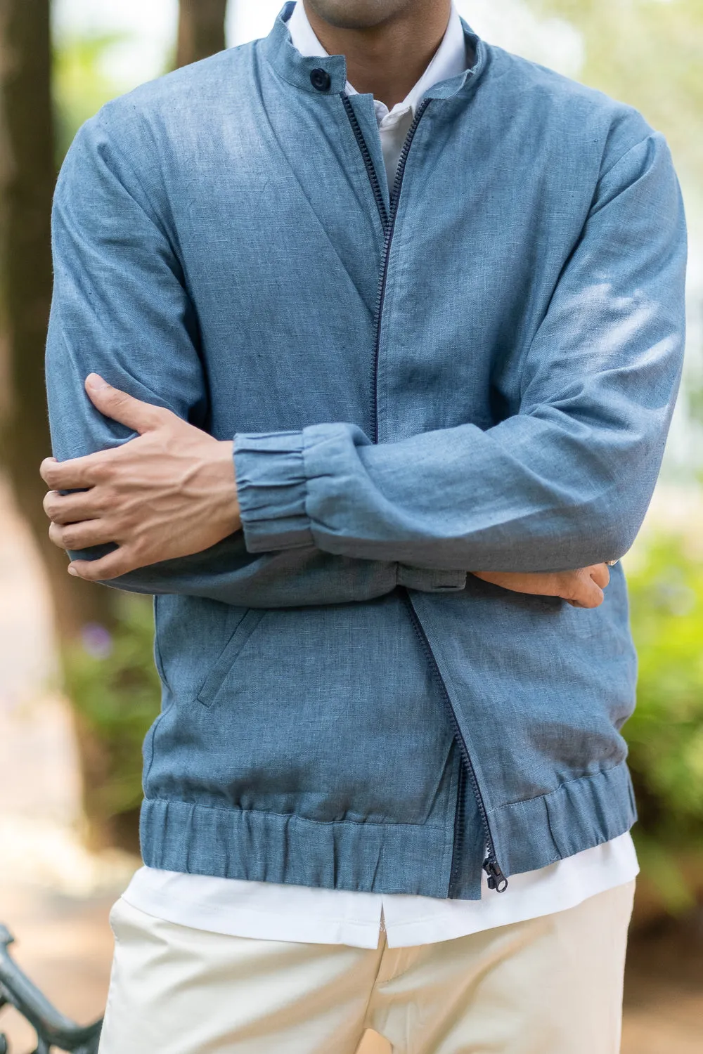 The Linen Bomber Jacket