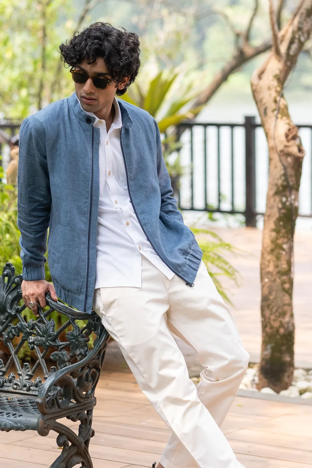 The Linen Bomber Jacket