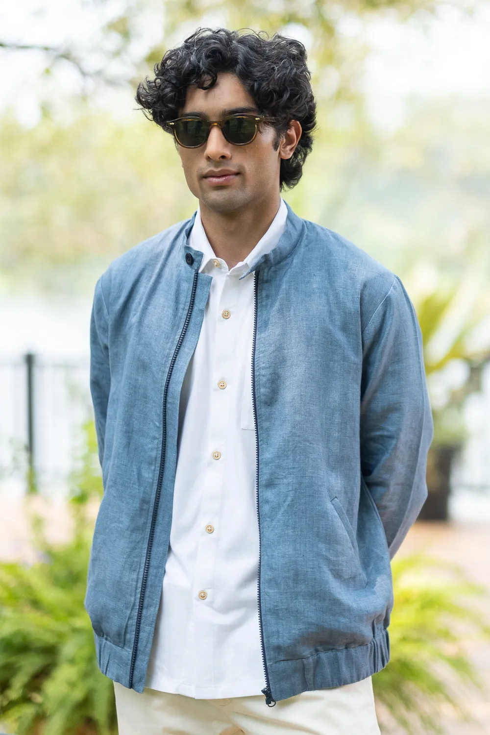 The Linen Bomber Jacket
