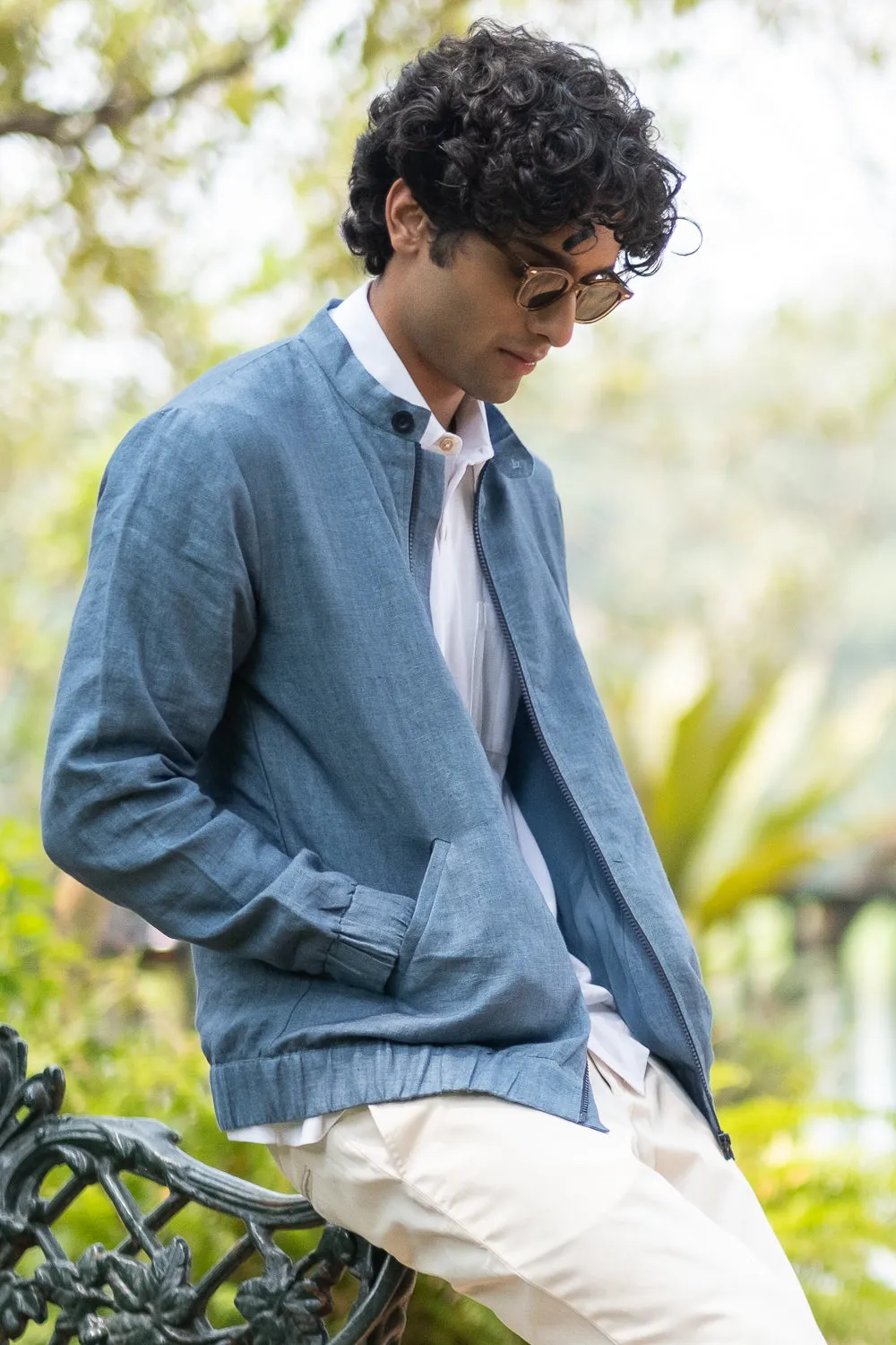 The Linen Bomber Jacket