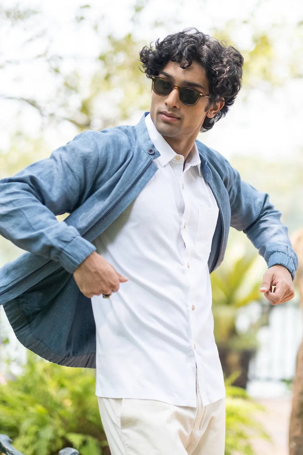The Linen Bomber Jacket