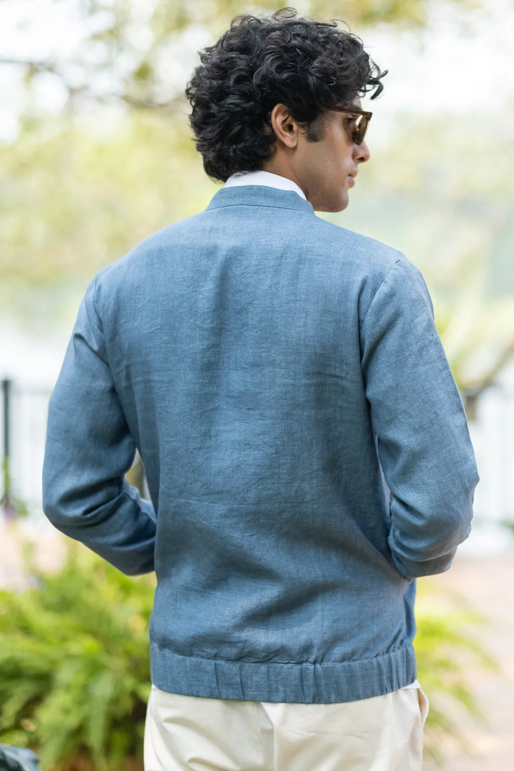 The Linen Bomber Jacket