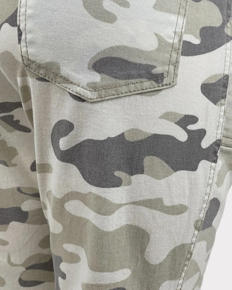 Tinseltown Light Camo High Rise Cargo Jogger (W30)
