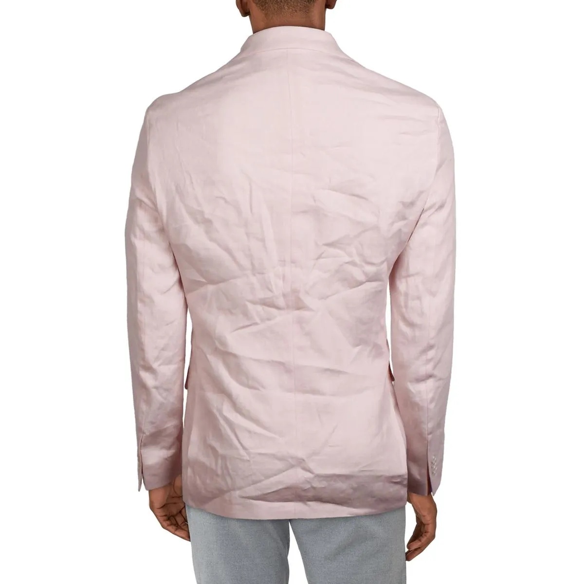 Tommy Hilfiger Mens Solid Linen Two-Button Blazer